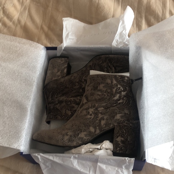 Stuart Weitzman Bacardi Greige Romantic Velvet - Picture 11 of 11